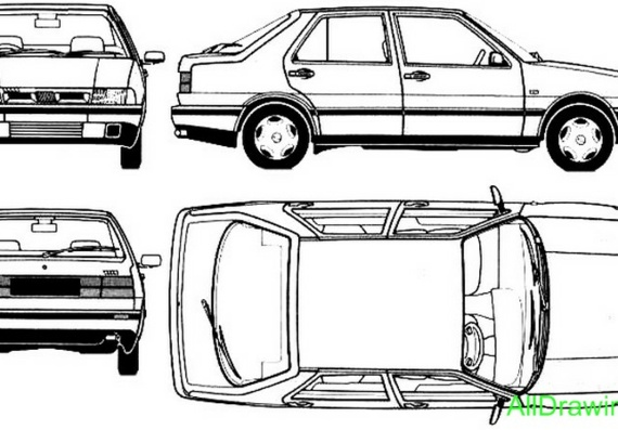 Fiat Croma (1986) (Fiat Kromah (1986)) - drawings (drawings) of the car